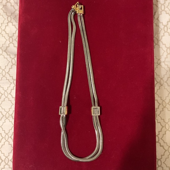 Two Strand Silver Necklace - Picture 6 of 6